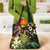 Hawaii King Kamehameha Day Grocery Bag Polynesian Pattern Mix Hibiscus Reggae