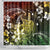 Hawaii King Kamehameha Day Shower Curtain Polynesian Pattern Mix Hibiscus Reggae