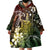 Hawaii King Kamehameha Day Wearable Blanket Hoodie Polynesian Pattern Mix Hibiscus Reggae