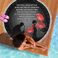 Cook Islands ANZAC Day Beach Blanket Soldier Silhouette Remembrance LT05 - Polynesian Pride