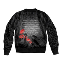 Cook Islands ANZAC Day Bomber Jacket Soldier Silhouette Remembrance LT05 - Polynesian Pride