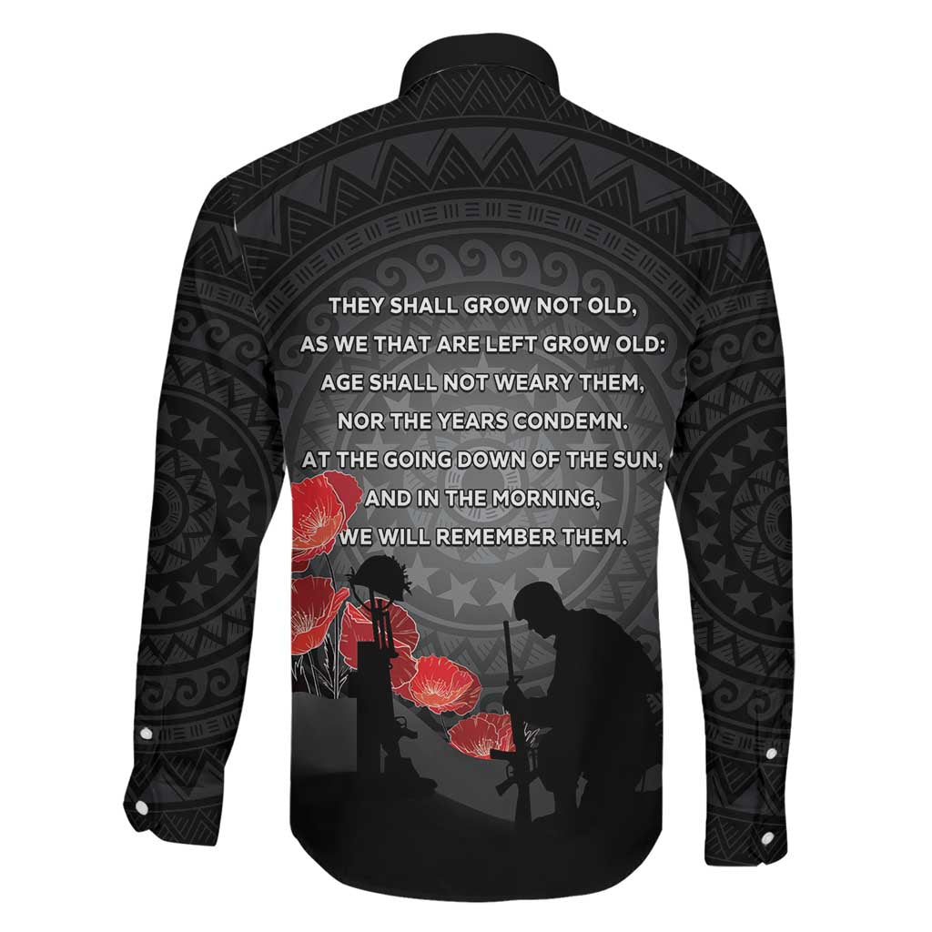 Cook Islands ANZAC Day Family Matching Tank Maxi Dress and Hawaiian Shirt Soldier Silhouette Remembrance LT05 - Polynesian Pride