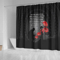 Cook Islands ANZAC Day Shower Curtain Soldier Silhouette Remembrance LT05 - Polynesian Pride
