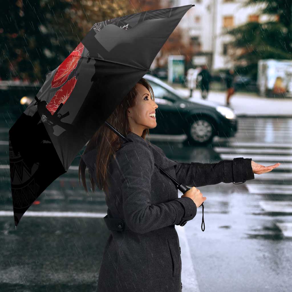 Cook Islands ANZAC Day Umbrella Soldier Silhouette Remembrance LT05 - Polynesian Pride