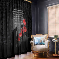 Cook Islands ANZAC Day Window Curtain Soldier Silhouette Remembrance