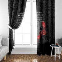 Cook Islands ANZAC Day Window Curtain Soldier Silhouette Remembrance