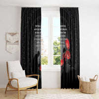 Cook Islands ANZAC Day Window Curtain Soldier Silhouette Remembrance