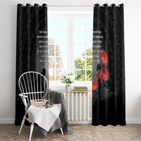 Cook Islands ANZAC Day Window Curtain Soldier Silhouette Remembrance