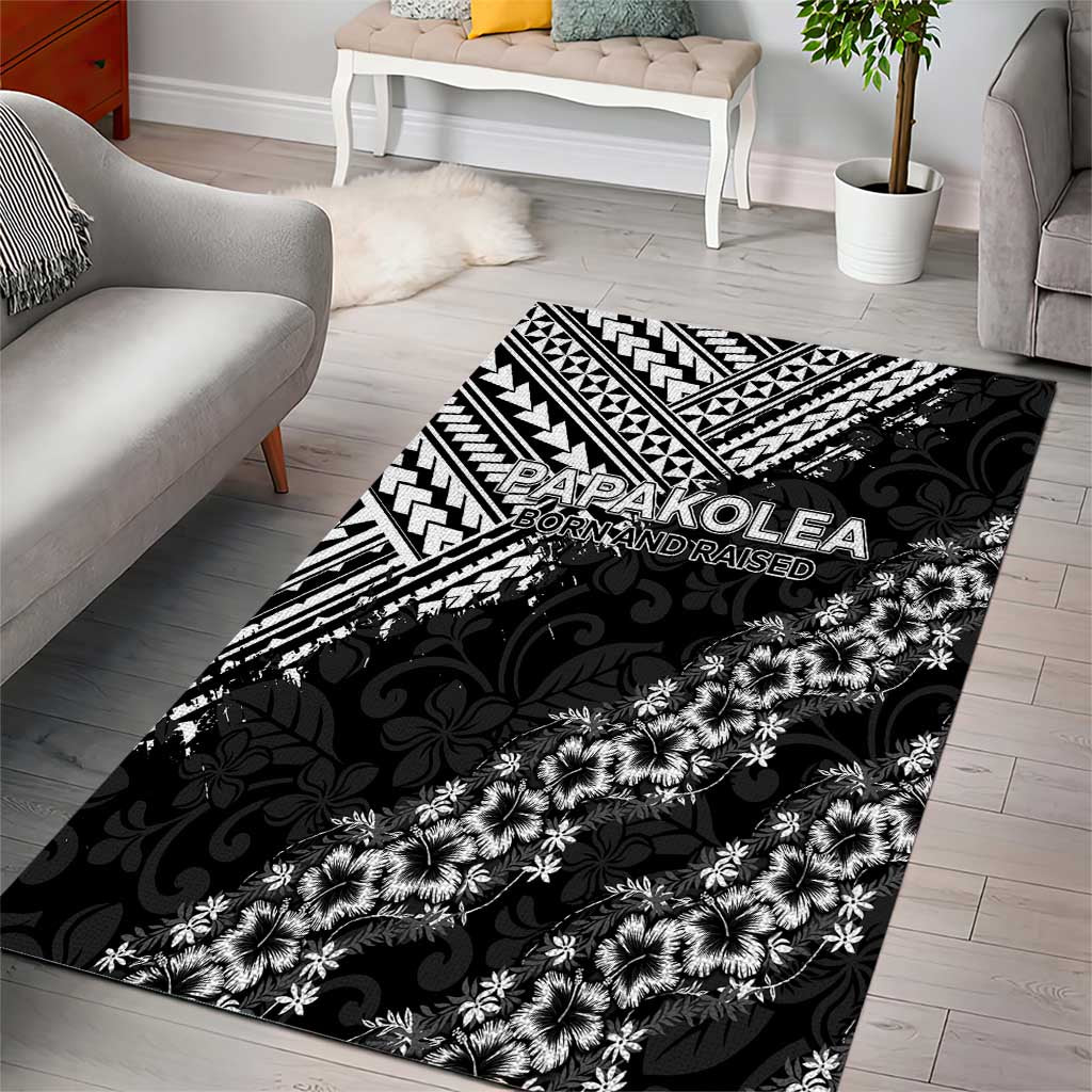 Hawaii Papakolea Born And Raised Area Rug Hawaiian Tribal Pattern LT05 - Polynesian Pride