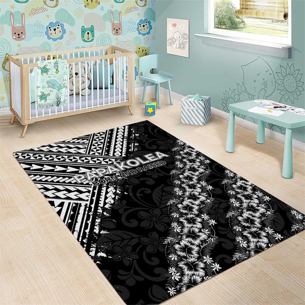 Hawaii Papakolea Born And Raised Area Rug Hawaiian Tribal Pattern LT05 - Polynesian Pride