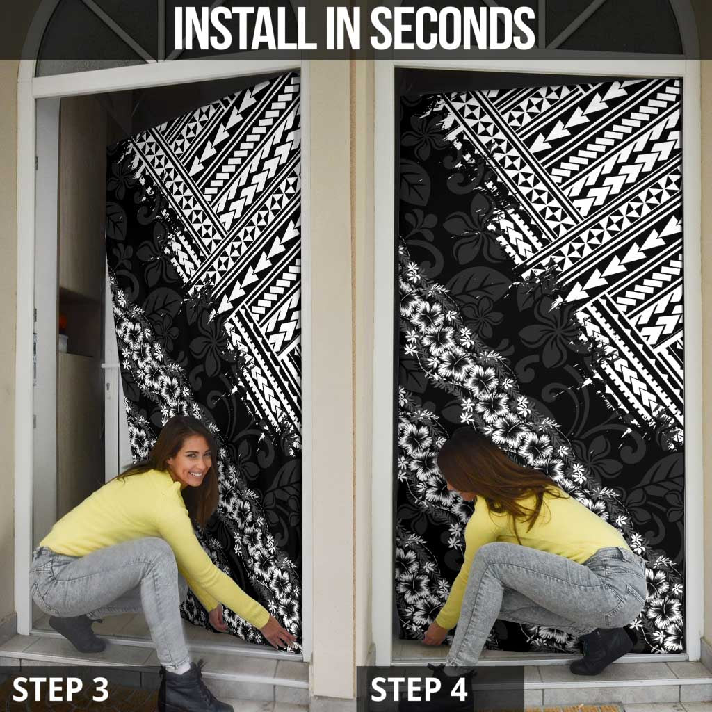 Hawaii Papakolea Born And Raised Door Cover Hawaiian Tribal Pattern LT05 - Polynesian Pride