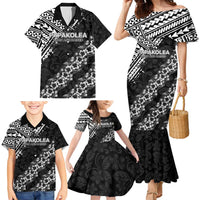 Hawaii Papakolea Born And Raised Family Matching Mermaid Dress and Hawaiian Shirt Hawaiian Tribal Pattern
