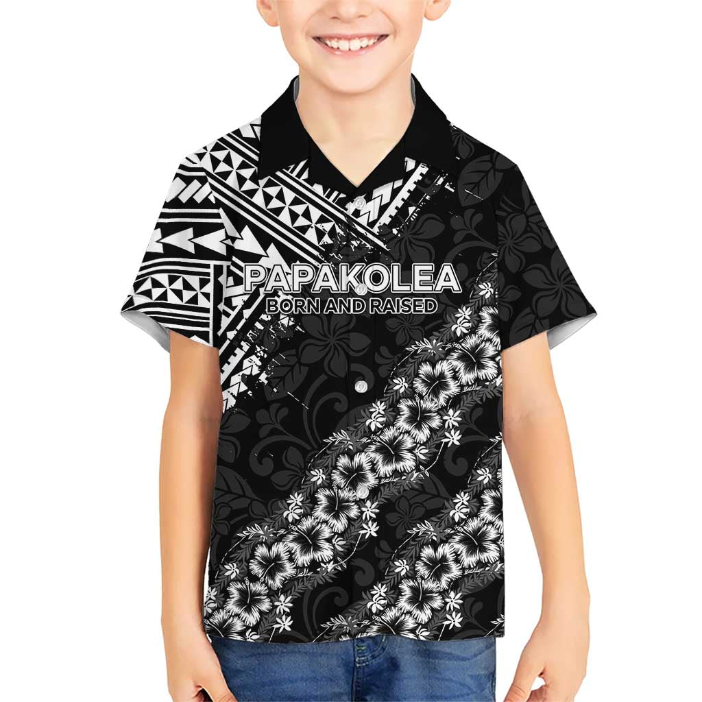 Hawaii Papakolea Born And Raised Family Matching Mermaid Dress and Hawaiian Shirt Hawaiian Tribal Pattern