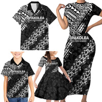 Hawaii Papakolea Born And Raised Family Matching Short Sleeve Bodycon Dress and Hawaiian Shirt Hawaiian Tribal Pattern