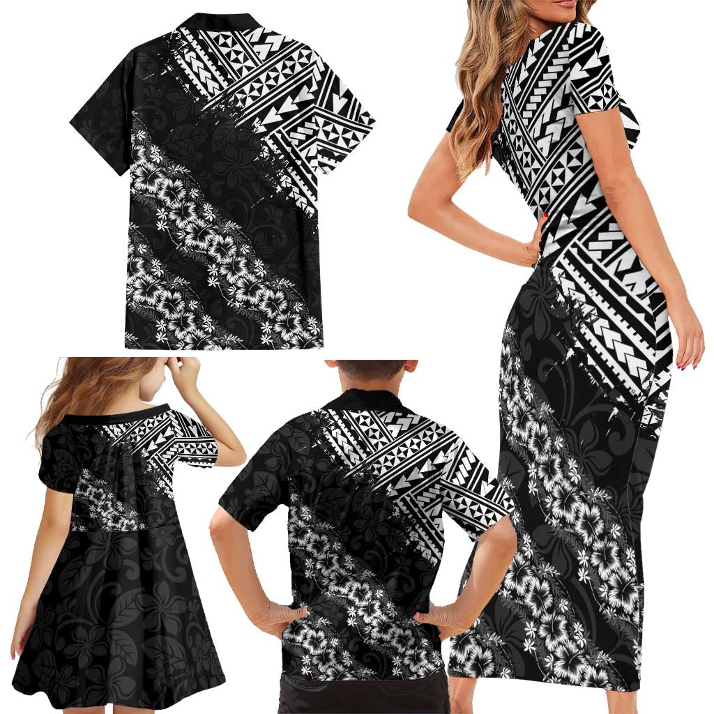 Hawaii Papakolea Born And Raised Family Matching Short Sleeve Bodycon Dress and Hawaiian Shirt Hawaiian Tribal Pattern