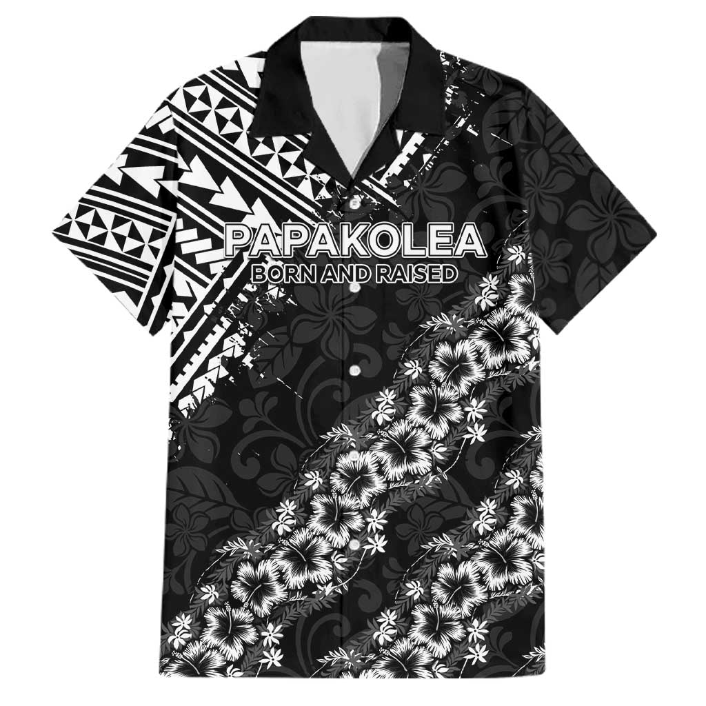Hawaii Papakolea Born And Raised Family Matching Short Sleeve Bodycon Dress and Hawaiian Shirt Hawaiian Tribal Pattern