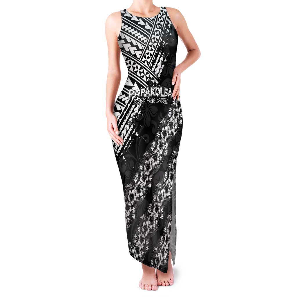Hawaii Papakolea Born And Raised Family Matching Tank Maxi Dress and Hawaiian Shirt Hawaiian Tribal Pattern