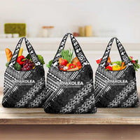 Hawaii Papakolea Born And Raised Grocery Bag Hawaiian Tribal Pattern LT05 3-pack One Size Black - Polynesian Pride