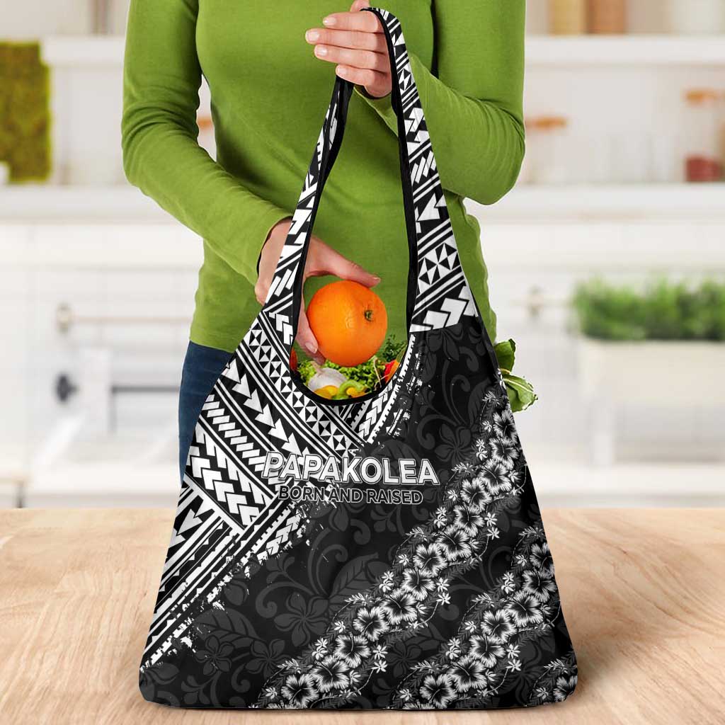 Hawaii Papakolea Born And Raised Grocery Bag Hawaiian Tribal Pattern LT05 - Polynesian Pride
