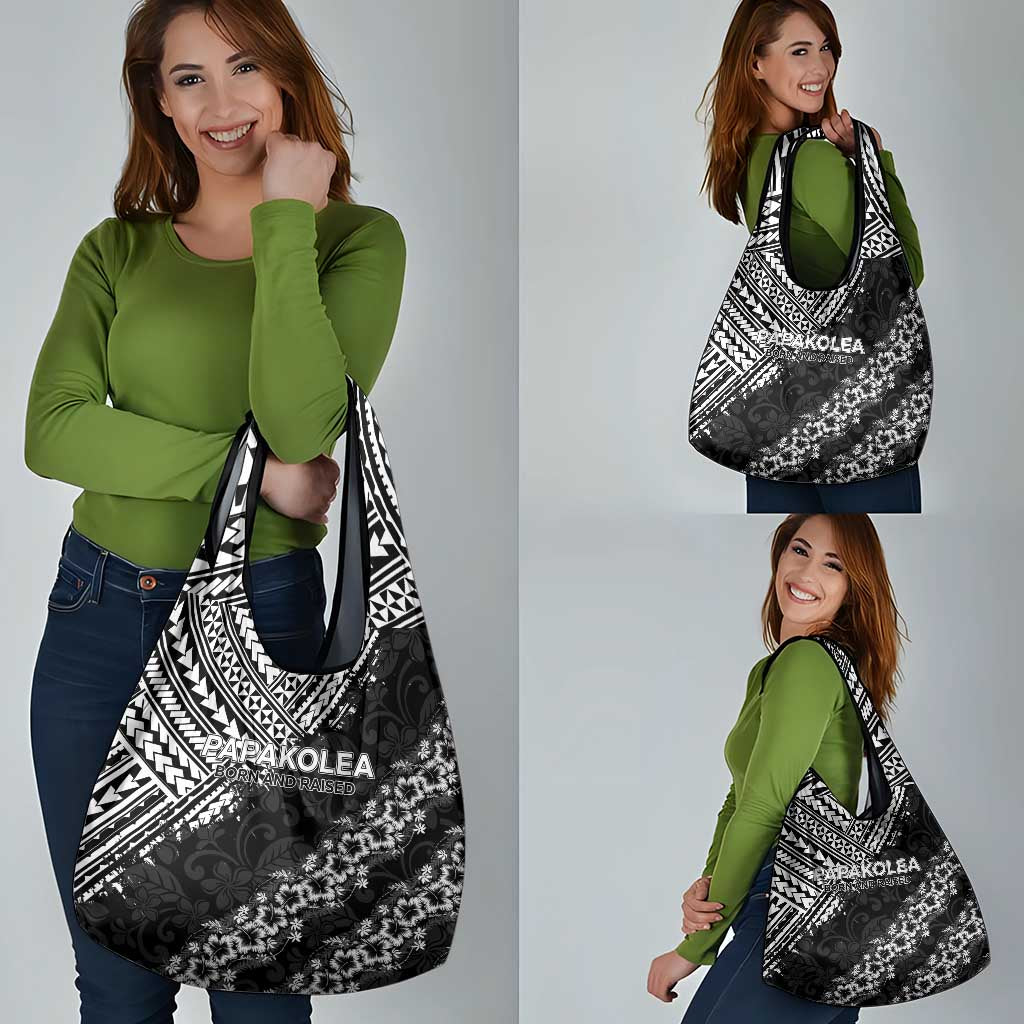 Hawaii Papakolea Born And Raised Grocery Bag Hawaiian Tribal Pattern LT05 - Polynesian Pride