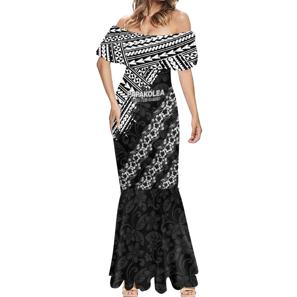 Hawaii Papakolea Born And Raised Mermaid Dress Hawaiian Tribal Pattern
