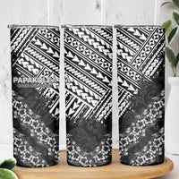 Hawaii Papakolea Born And Raised Skinny Tumbler Hawaiian Tribal Pattern LT05 - Polynesian Pride