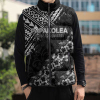 Hawaii Papakolea Born And Raised Sleeveless Puffer Jacket Hawaiian Tribal Pattern