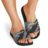 Hawaii Papakolea Born And Raised Slide Sandals Hawaiian Tribal Pattern LT05 - Polynesian Pride