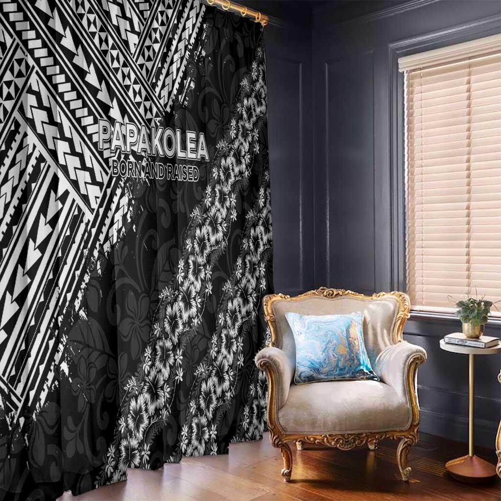 Hawaii Papakolea Born And Raised Window Curtain Hawaiian Tribal Pattern