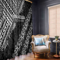 Hawaii Papakolea Born And Raised Window Curtain Hawaiian Tribal Pattern