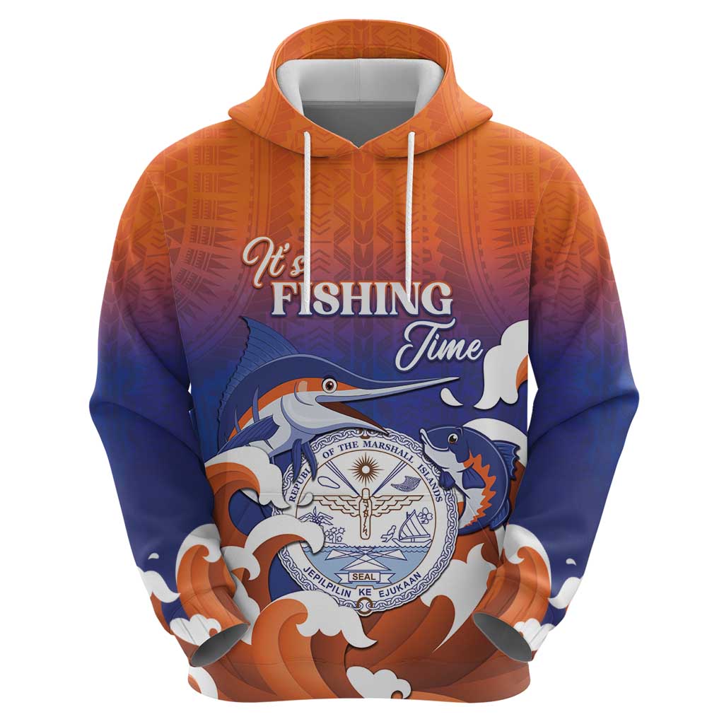 Marshall Islands Fishermen's Day Hoodie It's Fishing Time LT05 - Polynesian Pride