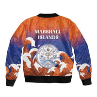 Marshall Islands Fishermen's Day Sleeve Zip Bomber Jacket It's Fishing Time LT05 - Polynesian Pride