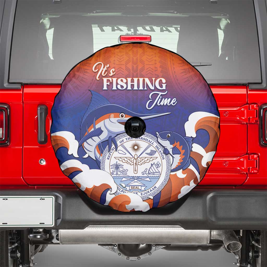 Marshall Islands Fishermen's Day Spare Tire Cover It's Fishing Time LT05 - Polynesian Pride