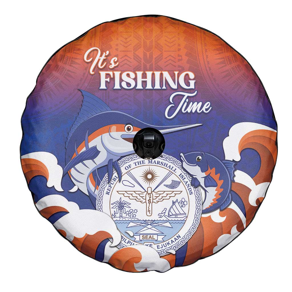 Marshall Islands Fishermen's Day Spare Tire Cover It's Fishing Time LT05 - Polynesian Pride