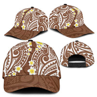 Plumeria With Brown Polynesian Tattoo Pattern Classic Cap - Polynesian Pride