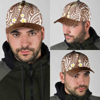 Plumeria With Brown Polynesian Tattoo Pattern Classic Cap - Polynesian Pride