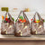 Plumeria With Brown Polynesian Tattoo Pattern Grocery Bag