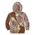 Plumeria With Brown Polynesian Tattoo Pattern Kid Hoodie