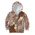 Plumeria With Brown Polynesian Tattoo Pattern Kid Hoodie