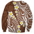 Plumeria With Brown Polynesian Tattoo Pattern Sweatshirt