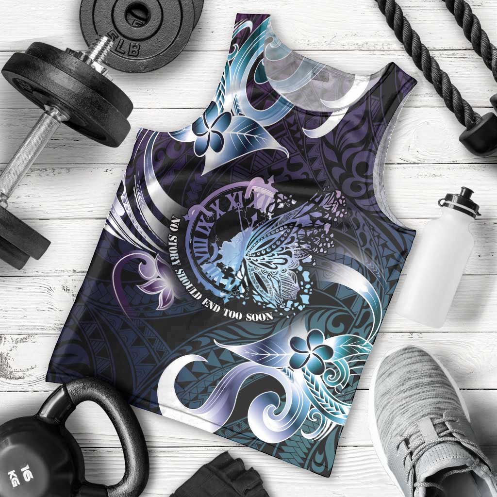 Personalised Polynesia Suicide Prevention Awareness Men Tank Top No Story Should End Too Soon