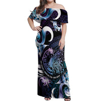 Personalised Polynesia Suicide Prevention Awareness Off Shoulder Maxi Dress No Story Should End Too Soon