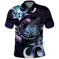 Personalised Polynesia Suicide Prevention Awareness Polo Shirt No Story Should End Too Soon