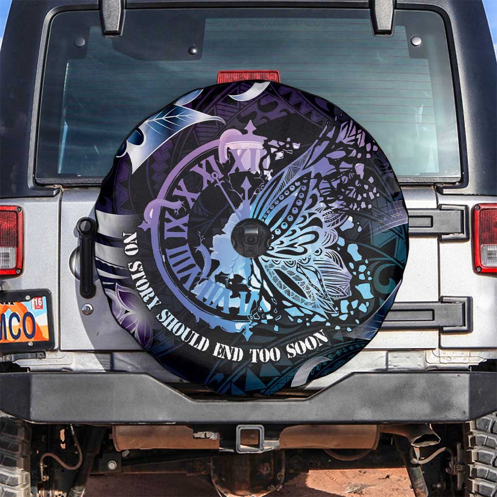 Polynesia Suicide Prevention Awareness Spare Tire Cover No Story Should End Too Soon LT05 Purple - Polynesian Pride