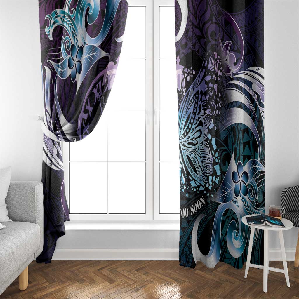 Polynesia Suicide Prevention Awareness Window Curtain No Story Should End Too Soon