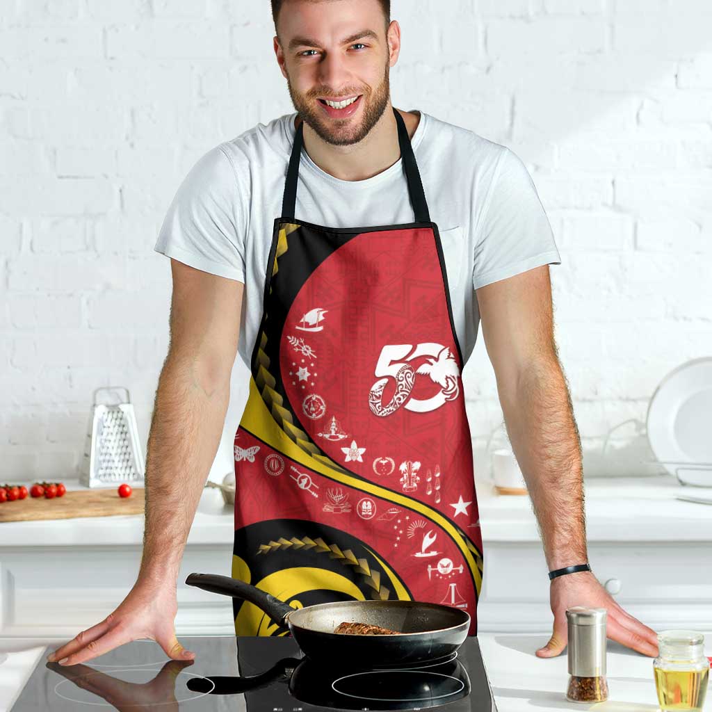 Papua New Guinea 50th Independence Anniversary Apron Special Style Red Version - Polynesian Pride