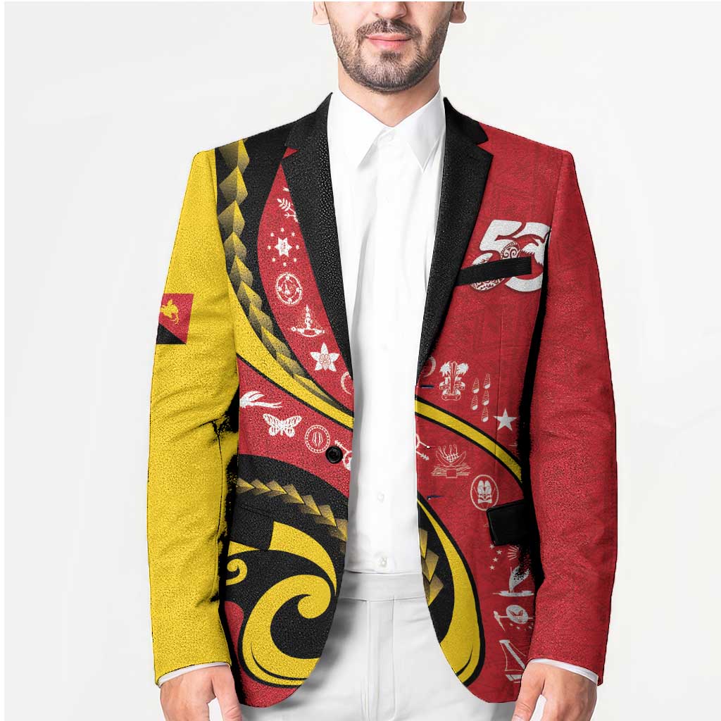 Papua New Guinea 50th Independence Anniversary Blazer Special Style Red Version - Polynesian Pride