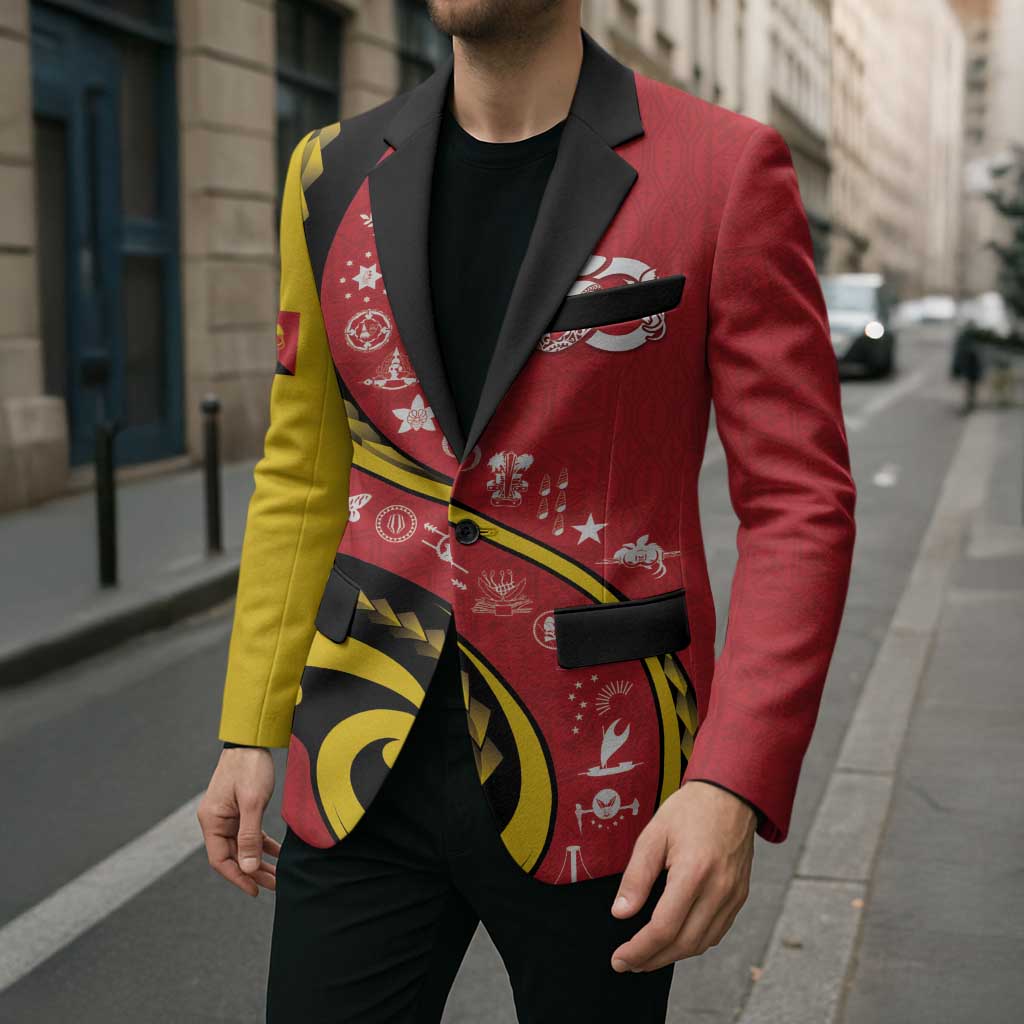Papua New Guinea 50th Independence Anniversary Blazer Special Style Red Version - Polynesian Pride