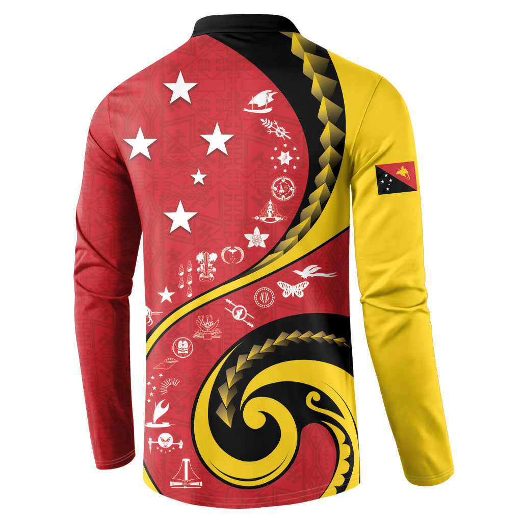 Papua New Guinea Independence Button Sweatshirt Special Style Red Version LT05 - Polynesian Pride