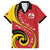 Papua New Guinea 50th Independence Anniversary Family Matching Summer Maxi Dress and Hawaiian Shirt Special Style Red Version - Polynesian Pride